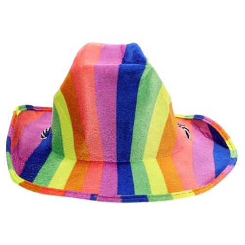 Alasum Bunter Cowboyhut Kinderkostüme Sonnenschild-hut Vintage-hüte Mexikanischer Hut Country-outfit Strohhut Landhüte Outdoorbekleidung Sommermützen Für Damen Partyhut Aus Filz Gefühlt von Alasum