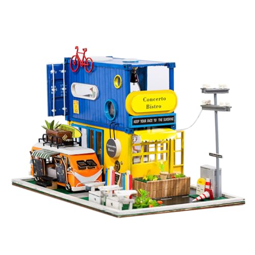 Alasum DIY Miniatur Puppenhaus Set K 039 Kreatives Modellbau Holzspielzeug Für Mini DIY Kit Puppenhaus öbel Und Dekoration Bastelset Für Jungen Und ädchen von Alasum