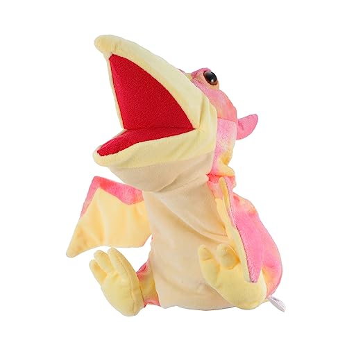 Alasum Dinosaurier-Marionetten-Handschuhe mädchen Spielzeug saurier Spielzeug Motorikspielzeug für Kinder Dinosaur Toys Pterodaktylus Handpuppe Rollenspiel Handpuppe Plüschtier Rosa von Alasum