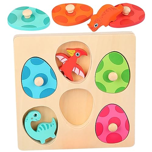 Alasum Dinosaurier-Puzzle Puzzle-Spielzeug für Kinder pädagogisches Stammspielzeug Kinder Puzzle kinderpuzzle Dinosaur Toys Dinosaurierspielzeug lustiges Kinderspielzeug hölzern Colorful von Alasum