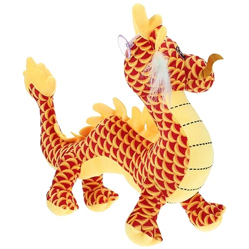 Alasum Drache Plüschtier Chinesisches Drache Stofftier Maskottchen Spielzeug Chinesischer Drache Plüschspielzeug von Alasum