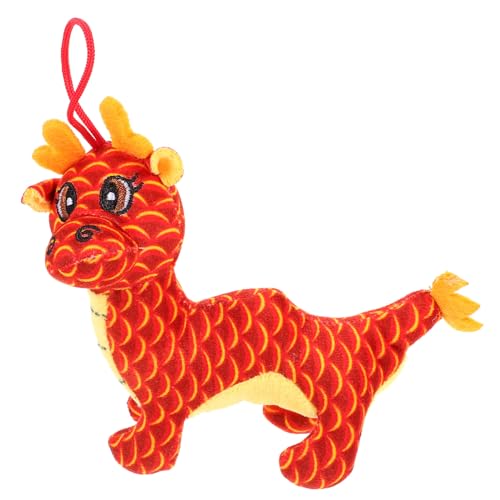 Alasum Drachenpuppe Drachen Kuscheltier chinesische neujahrsdekoration hühner Dragon Kuscheltier Chinesisches Drachenspielzeug Plüsch-Drachenspielzeug rot von Alasum