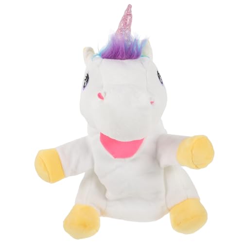 Alasum Einhorn Handpuppe Tierische Handpuppe Realistisches Handspielzeug Handpuppen Einhorn Spielzeug Plüsch Handpuppe Tierisches Handspielzeug Kaninchenspielzeug Pp Baumwolle Weiß von Alasum