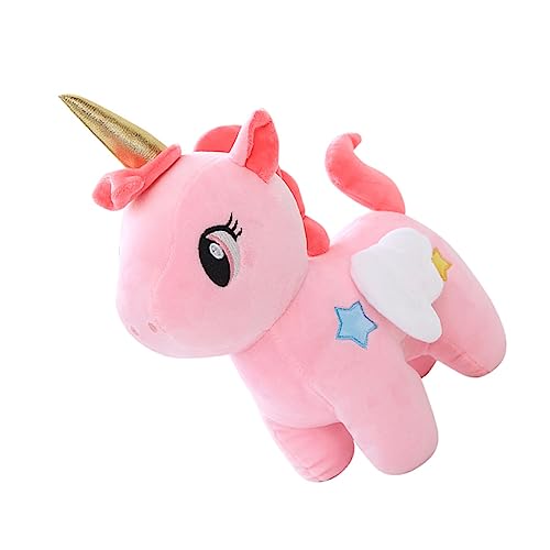 Alasum Einhorn-Puppe Plüschtier lustiger Plüsch Flauschige Kuscheltiere gewichtete Kuscheltiere einhornkissen Unicorn Toy Cartoon gefüllte Plüschpuppe Heimkissen Kristallweicher Samt Rosa von Alasum