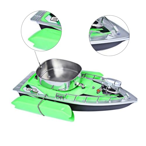 Alasum Elektroboote für Kinder Angler ausrüstung angelboot Remote Control Boat Köderboot für Angler rc Boats Boote ferngesteuert Angeln zubehör RC Fischerboot Futterboot RC-Boot Green von Alasum