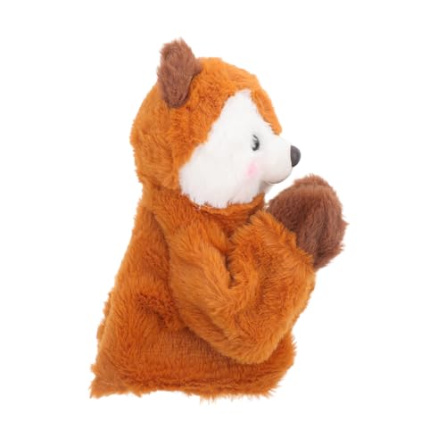 Alasum Eltern-Kind-Spielzeug Handpuppen Ausgestopfte Handpuppe Handspielzeug Zum Geschichtenerzählen Emuliertes Tierspielzeug Handpuppe Für Kinder Cartoon-handpuppe Tierpuppen Brown Abs von Alasum