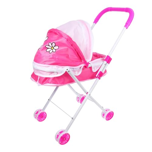 Alasum Mini Puppe Kinderwagen Spielzeug Pretend Spielen Wagen Kleinkind Spielzeug Kinderwagen Puppenhaus Zubehör von Alasum