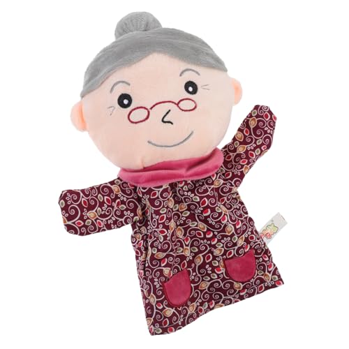 Alasum Familie Handpuppe Marionette Bauchrednerpuppen Mini-Spielzeug Babyspielzeug Fingerpuppenspielzeug Plüschhandpuppenspielzeug Mini-plüschfiguren Spielzeug Kinderspielzeug Rot Stoff von Alasum