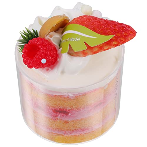 Alasum Faux Kuchen Modell Realistisches Für Küche Und Bäckerei Kunstcake Für Fotografie Und Deko Für Cup Cake Mit Früchten Und Sahne 6er Set von Alasum