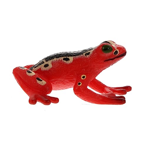 Alasum Frosch-Modell Mikrolandschaftsornament Kognitionsspielzeug für Kinder Tierskulptur im Freien kinderspielzeug Kinder Spielzeug Tierausstellungsmodelle Bildungsbedarf Plastik rot von Alasum