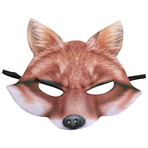 Alasum Fuchsmaske - Fuchshalbmaske -Maske Fuchsfuchsmaske Fuchsmaske Halloween-Fuchshalbmaske von Alasum