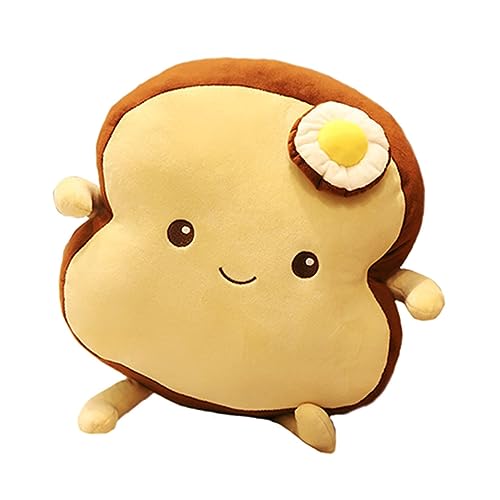 Alasum Gefülltes Brot Süßer Toastplüsch Gefülltes Toast-Sandwich Gefüllter Französischer Toast Kinderspielzeug Toastbrot Plüsch Eierspielzeug Ei-Ornament Toastkissen Pp Baumwolle Yellow von Alasum