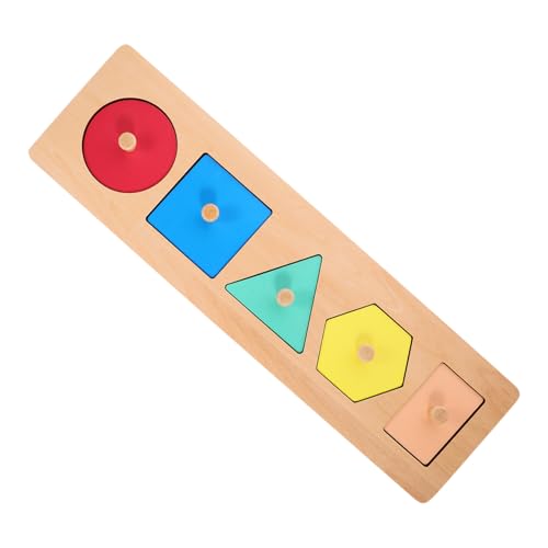 Alasum Geometrische Tafeln Kindergarten Shapes Puzzle frühkindliche aufklärung holzpuzzel spielzeuge Passendes für Vorschulrätsel hölzern von Alasum