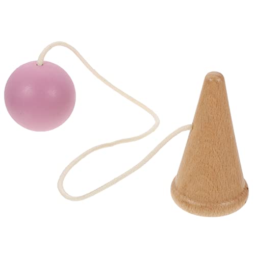 Alasum Geschicklichkeitsball Ballspielzeug werfen Neuheit Bälle Spielzeug bastelzeug für Kinder Activity für Kinder Sportzubehör Kinder versorgen Kendama-Spielzeug für Kinder Holz Rosa von Alasum