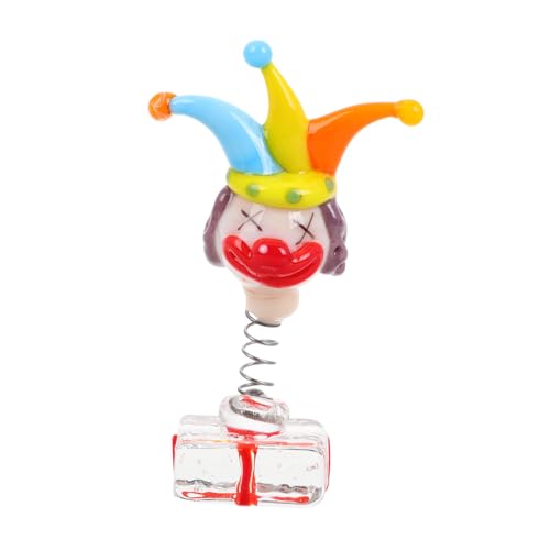 Alasum Glasiertes Clownspielzeug Clown Plüsch Clown-Figuren winzige Tierfiguren Spielzeug für Kinder einzigartige Geschenkideen Deko-Clownfigur Mini-Glasfiguren kleine Tierfiguren Metall von Alasum