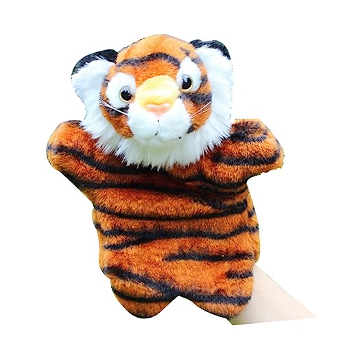 Alasum Tiger-handpuppe für Mädchen Erzählpuppe Handpuppe für Jungen und Mädchen Fantasievolles Spielen Eltern-Kind-interaktion Kaffee von Alasum