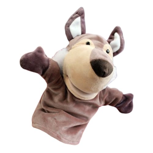 Alasum Handpuppe Wolf Handpuppen Für Babys Handpuppe Für Geschichte Erzählende Marionette Plüsch-handpuppen Handpuppen Mit Beweglichem Mund Wolf Handpuppe Pp Baumwolle von Alasum