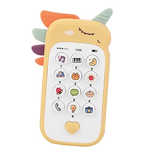 Alasum Handy für Kinder Babyspielzeug Gehirnspielzeug Musikspielzeug Kleinkindspielzeug Kinder Handy kinderhandy Handy Spielzeug Telefonspielzeug zum frühen Lernen Plastik Yellow von Alasum