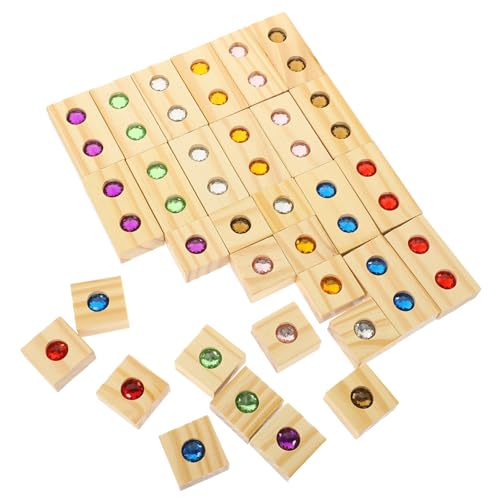 Alasum Holz Bauklötze mit Edelstein Einlagen Buntes Montessori Lernspielzeug für Sensorisches Motorikspielzeug zur Farb Formerkennung Ab Jahren Alasum Holz Bauklötze mit Edelstein Einlagen Buntes Montessori Lernspielzeug für Sensorisches Motorikspielzeug zur Farb Formerkennung Ab Jahren von Alasum