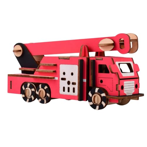 Alasum Holzpuzzles Spielzeug basteln für Kinder bastelsets für Kinder Boys Toys zabawki stymulujące rozwój feuerkampfwagen Toys for Boys 3D-Puzzle kinderspielzeug selber Machen Hölzern von Alasum