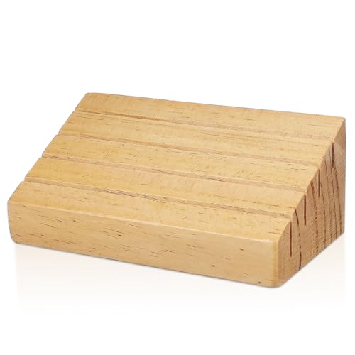 Alasum Holzsockel Holzkartenhalter Kartenhalter Holz Kartenhalter Schräge spielkartenständer Holz Spielkartenhalter Kartendeckhalter Spielkartenfach Spielkarten Stehen Kiefernholz Brown von Alasum