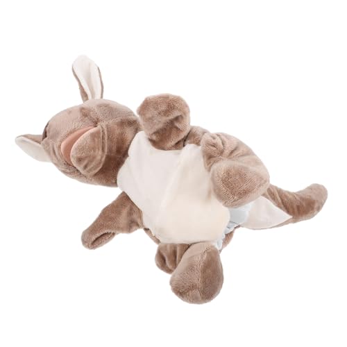 Alasum Känguru-Handpuppenspielzeug interaktives Plüsch-Handpuppen Handpuppe aus Stoff mit Tiermotiv Handpuppe für tierisches Handspielzeug PP Baumwolle Grey von Alasum