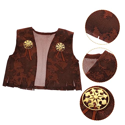 Alasum Karnevalskostümweste Halloween Costume Halloween Kleidung Kinder Verkleidung Halloween-Kostüme für Jungen Rollenspielkostüm Kinderkostüm Kinder-Festivalweste Zubehör Gestrick Brown von Alasum