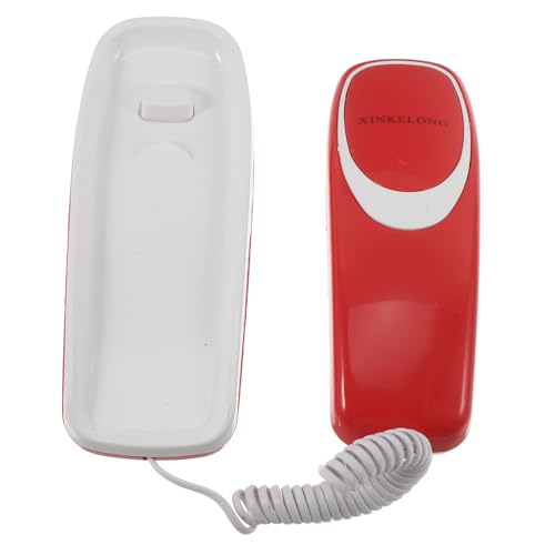 Alasum Kindertelefon für kinderspielzeug Kid Toys Spielzeugtelefon für Retro-Festnetztelefon Telefone tragbares kleines Telefon Plastik rot von Alasum