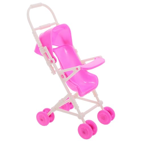 Alasum Kinderwagen puppenbuggy Puppen Wagen Puppenwagen für Kleinkinder von 1 bis 3 Jahren Puppenwagen für Babys Mini Kuscheltier spielzeuge Puppensachen Spielhauszubehör Plastik Rosa von Alasum