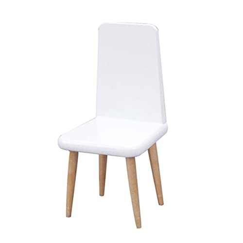 Alasum Kleiner weißer Stuhl Stühle Mikro-Landschaftsmöbel Miniatur-Hausmöbel Schlafzimmermöbel Spielzeug für Kinder kinderspielzeug Toy Chair Spielhaus-Requisite Spielhaus-Stuhl- MDF von Alasum