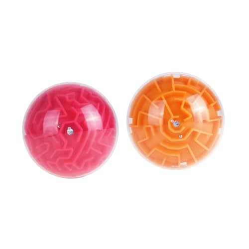 Alasum Labyrinth-Ball-Puzzle Labyrinth Ballspiel Intellekt-Labyrinth-Ball Labyrinthball für Kinder Labyrinth Ball Spielzeug Orange von Alasum