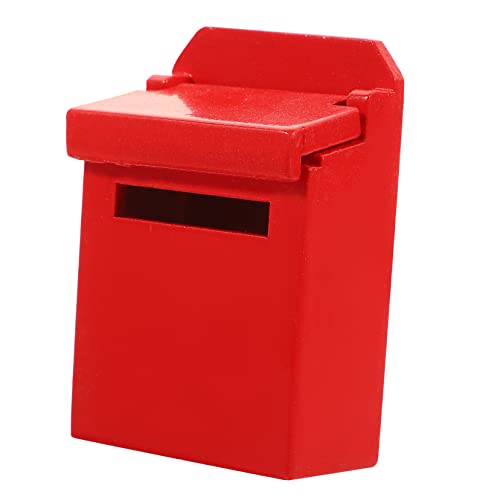 Alasum Letterbox-Modell Spielzeug für Kinder kinderspielzeug miniaturen Figuren handwerkskunst Mini-Mailbox-Modell Mini-Briefkasten- Mini-Hausmöbel winziges Figurendekor hölzern rot von Alasum