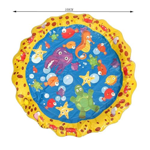 Alasum Mattenspielzeug Outdoor Kinderspielzeug Wassermatte Wasserspray Spielzeugmatte Wassersprinkler Pad Bunt von Alasum