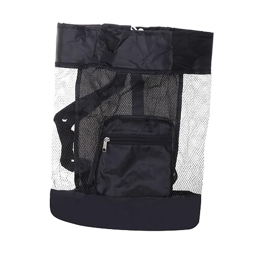 Alasum Mesh-Tasche Kinder Rucksack Strandnetz Tasche Aufbewahrungstaschen für Kinder Behälter für Strandtaschen Mesh-Rucksack Black von Alasum