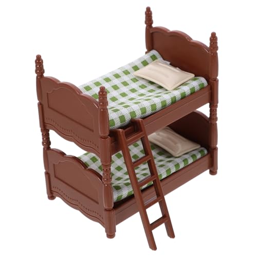 Alasum Mini Etagenbett Kinderspielzeug Puppenhaus Mini Etagenbetten Puppenhaus Etagenbett Miniatur Etagenbetten Für Puppenhaus Schlafzimmer Puppenhausmöbel Etagenbetten von Alasum