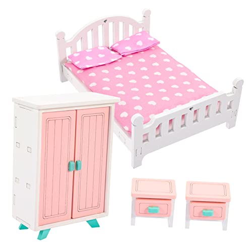 Alasum Miniatur-Bett-Modell- -kit 1 Set Miniatur-möbelspielzeug Für Jungen Und Mädchen Schlafzimmer- von Alasum