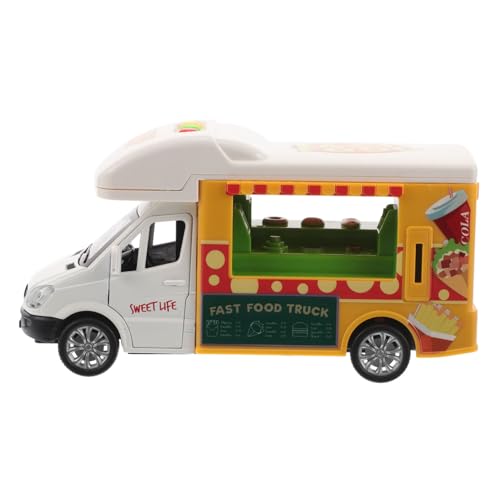 Alasum Modell Eines -Food-Trucks Eiswagen Für Kinder Wohnmobil Spielzeug-eiswagen Freizeitfahrzeuge Imbisswagen Food-Truck-Spielzeug Bus-Spielzeug Lustiges Spielzeugauto Legierung von Alasum