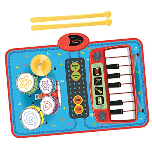 Alasum Musikmatte Spieldecke spielmatte kinderspielzeug spieledecken -Tanzmatte spielunterlage fußmatte kinderteppich EIN Teppich, der spricht 2-in-1-Percussion-Drum-Matte Stoff von Alasum