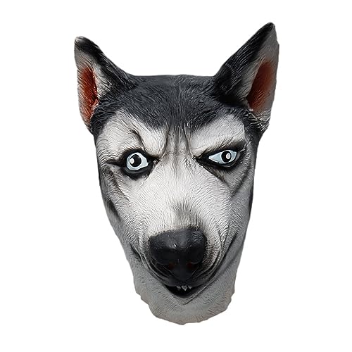 Alasum Party-maske Volles Tier Tierkopf Für Kinder Maskerade Masken Tiermasken Gruselige Maskerade Cosplay-hundemaske Gruseliges Halloween Abschlussball Maske Tier-cosplay Emulsion Black von Alasum