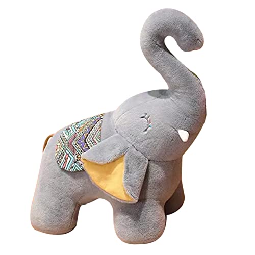 Alasum Plüschpuppe für den einzug für pummeluff Kuscheltier Animal Figures wohnzimmerdeko Plüschelefant Stoffelefant für Babys Kuscheltiere PP Baumwolle Grey von Alasum