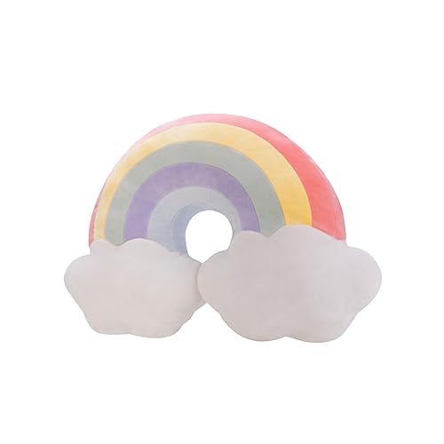 Alasum Plüschtier Nackenrolle Kissen für Sofa Regenbogen Spielzeug Regenbogen Regenbogen Dekoration Stuhlkissen entzückendes Polster Colorful von Alasum