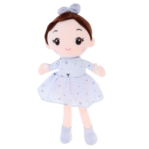 Alasum Plüschtier babypuppe Geburtstagsgeschenk Puppenornament Weiches Spielzeug kinderspielzeug Mädchen kleine Figuren Puppe für 1-jähriges Mädchen Mädchenpuppe Mädchen Plüsch Stoff Blue von Alasum