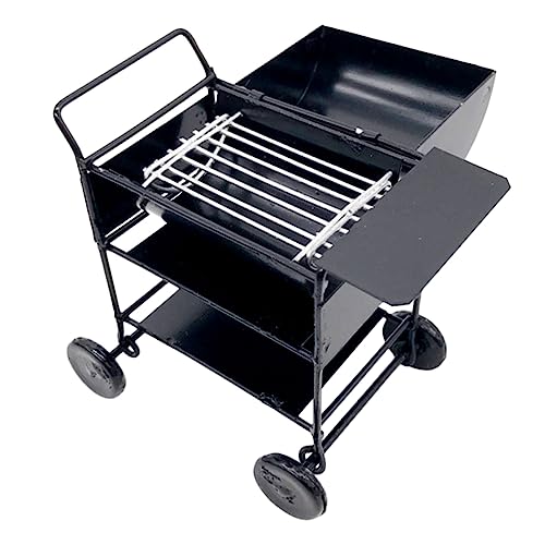 Alasum Puppenhausgrill Holzkohlegrill Im Freien Miniatur-grillrost Mini-Grill-Modell Küchengrill Outdoor-möbel Kinder Tun So, Als Würden Sie Spielen Miniatur-grillständer Metall Black von Alasum