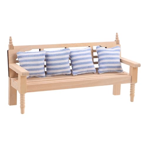 Alasum Puppenstubenstuhl Puppenstubencouch Mit Kissen Puppenstubenstuhl Sessel Puppen Miniatur Sofa Stuhl Puppenstubenzubehör Puppenmöbel Kleiner Puppenstuhl Hocker Stuhl von Alasum