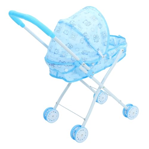 Alasum Puppenwagen Spielzeug für Kinder kinderspielzeug детские игрушки Toys puppenbuggy Kinderwagen für Puppen Kinderwagen Spielzeug Mini-Hauskinderwagen Eisenrahmen Sky-Blue von Alasum