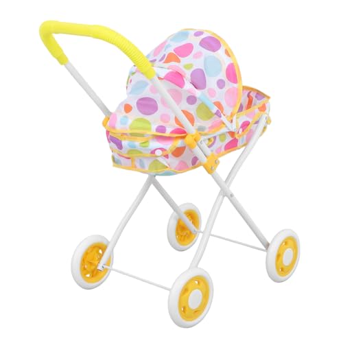 Alasum Puppenwagen Zubehör für Babypuppen Kinderwagen für spielzeugwagen Zubehör für Puppenstuben Hausspielzeug Puppenzubehör Polyester Yellow von Alasum