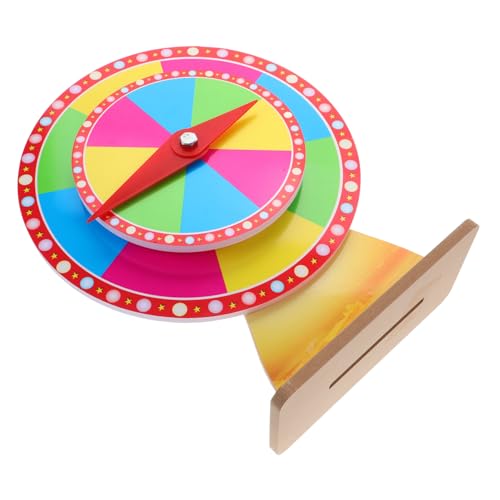 Alasum Roulette-Spiel rotierendes Gewinnrad Rad Belohnungsrad Karneval dreht Rad Tisch-Preisrad interaktives Spielzeug glücksspiel Plattenspieler Drehrad für Preise PVC von Alasum