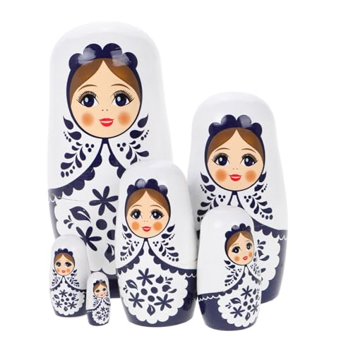 Alasum Russische Holzspielzeug für Schichtige Handbemalte Nesting Puppen als Dekoratives Bastel und Holzschnitz Kit für Geburtstage und Festtage Alasum Russische Holzspielzeug für Schichtige Handbemalte Nesting Puppen als Dekoratives Bastel und Holzschnitz Kit für Geburtstage und Festtage von Alasum