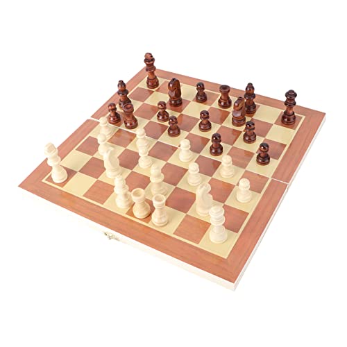 Alasum Satz Faltschach magnetisches Schach rustikales Schachbrett Spielzeug Schachbrett Turnier Schachbrett Spielzeug für die Reise Kinder schachspiel holzspielsachen Schachfiguren Bambus von Alasum