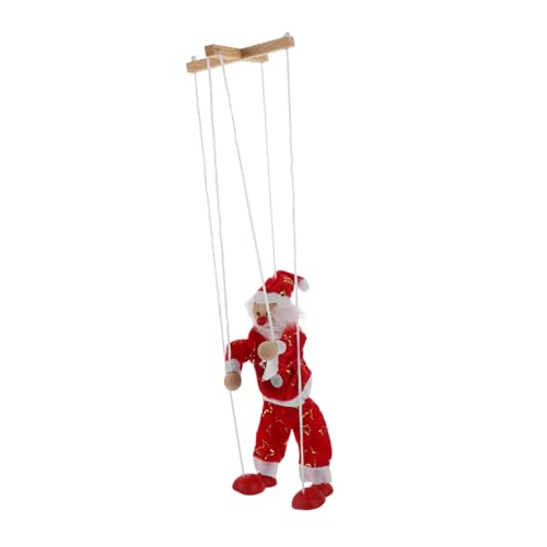 Alasum Schnur Weihnachts Puppen Weihnachtspuppen Weihnachtsspielzeug Weihnachtsmann Spielzeug Santa Marionette Marionettenpuppe Marionettenspielzeug Weihnachtsdekorationen Holz von Alasum